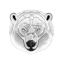 polar bear angry tattoo design idea