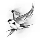 Swallow Bird tattoo design idea