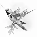 Swallow Bird tattoo design idea