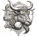 taurus, venus planet tattoo design idea