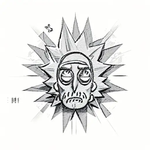 rick anda morty tattoo design idea