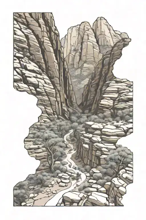 hiking angels landing, Zion national park tattoo design idea