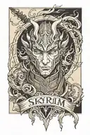 Skyrim tattoo design idea