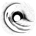 Ocean Wave infinity karma tattoo design idea