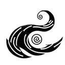 Ocean Wave infinity karma tattoo design idea
