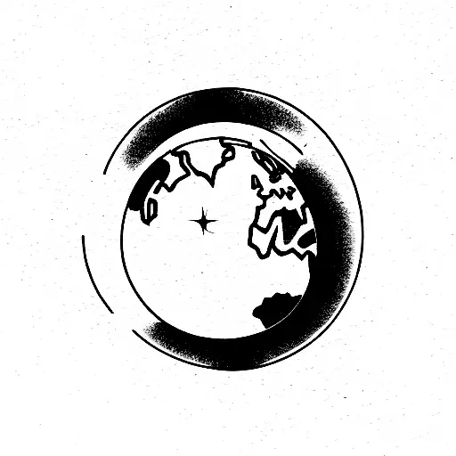 globe with open mind tattoo design idea
