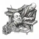 billy joel playing tattoo design idea