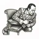 billy joel playing tattoo design idea