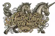 hustle hard stay humble in cursive riding on chest  tattoo design idea
