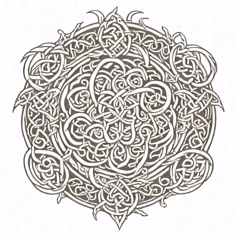 Intricate celtic knotwork tattoo design idea