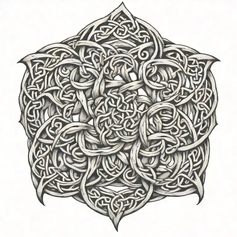 Intricate celtic knotwork tattoo design idea