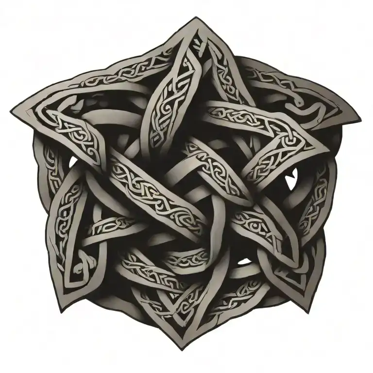 Intricate celtic knotwork tattoo design idea