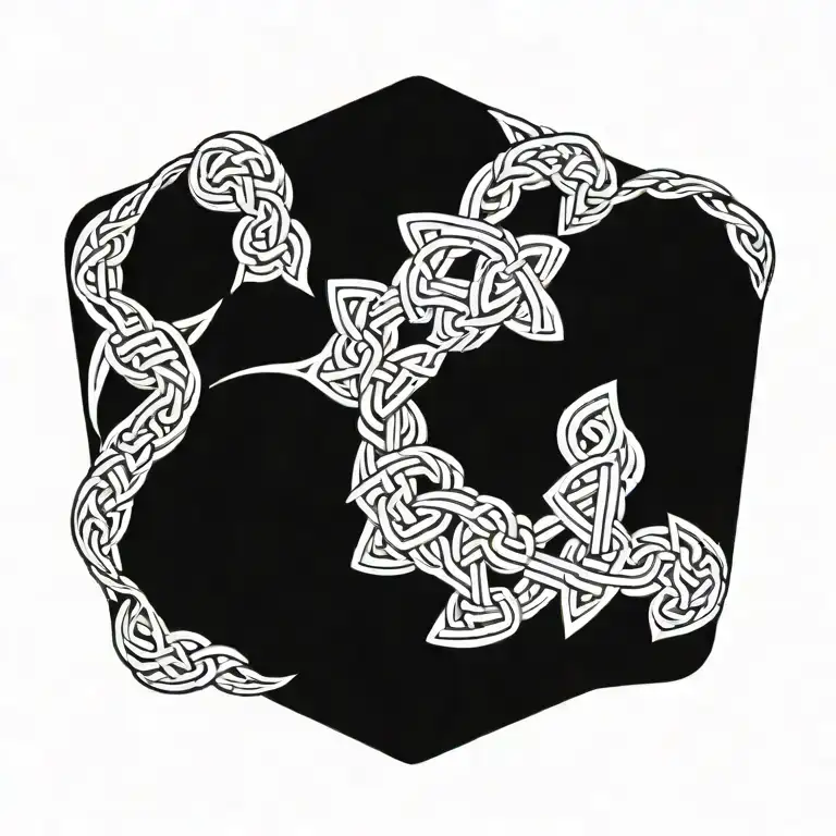 Intricate celtic knotwork tattoo design idea