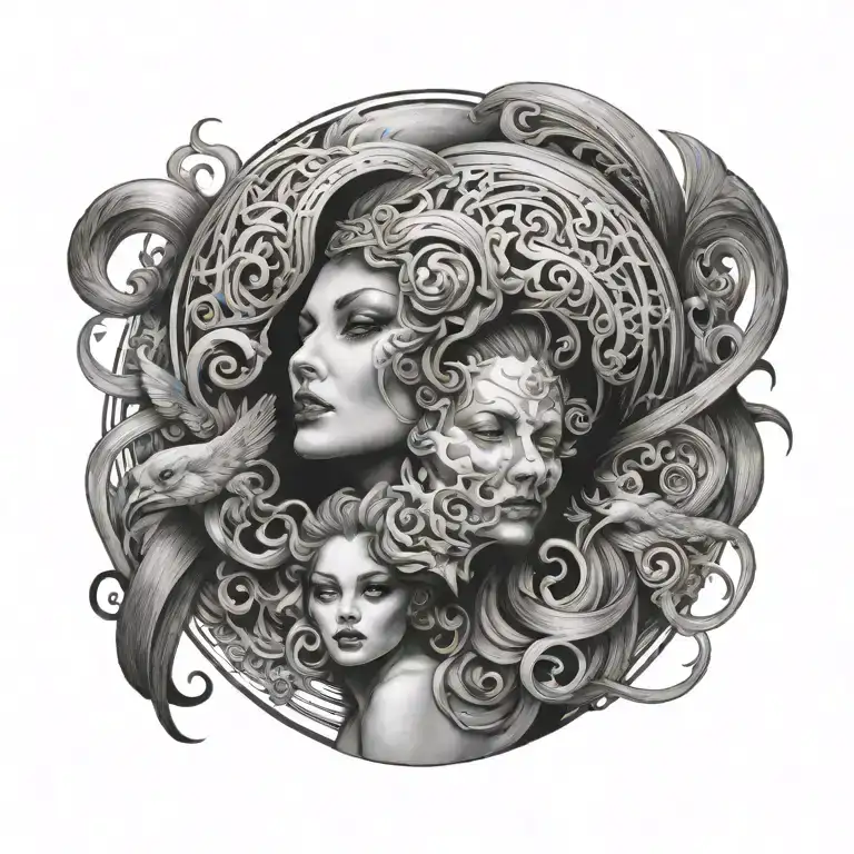 A provocative tattoo featuring suggestive imagery related to the client's interests tattoo design idea