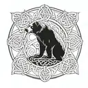 Intricate celtic knotwork design incorporating a bear motif tattoo design idea