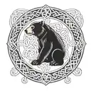 Intricate celtic knotwork design incorporating a bear motif tattoo design idea