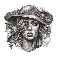 A provocative tattoo featuring suggestive imagery related to the client's interests tattoo design idea