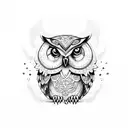 Owl mon tattoo design idea
