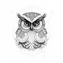 Owl mon tattoo design idea