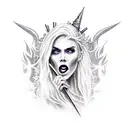 witch burning on stake tattoo design idea