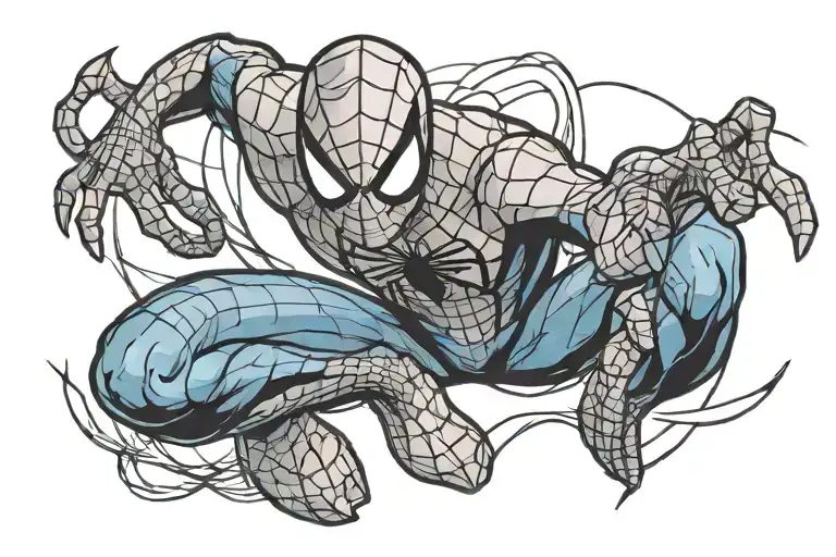 spiderman logo tattoo design idea