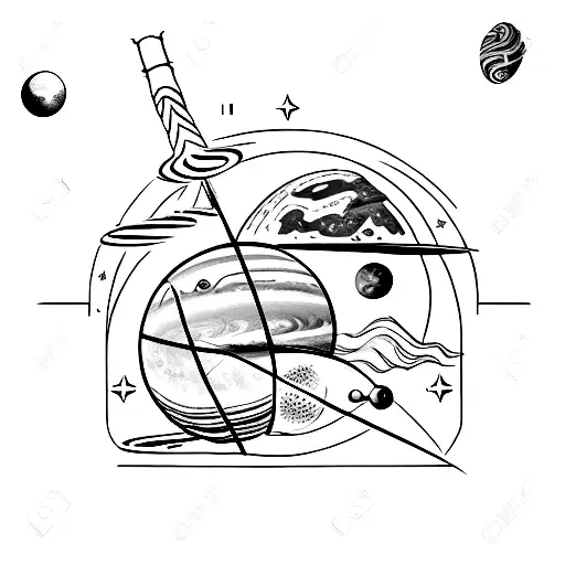 Mercury, Venus, Earth, Mars, Jupiter, Saturn, Uranus tattoo design idea