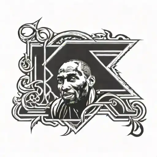 Kobe Bryant logo incorporated tattoo design idea