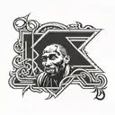 Kobe Bryant logo incorporated tattoo design idea