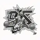 Kobe Bryant logo incorporated tattoo design idea
