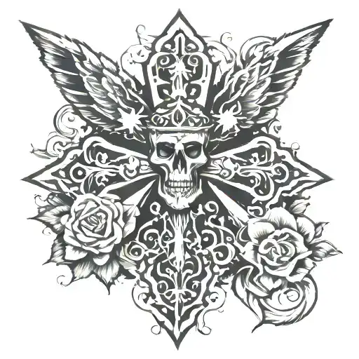 son of'a sinner cross made tattoo design idea