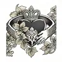 claddagh ring around a four leaf clover  tattoo design idea