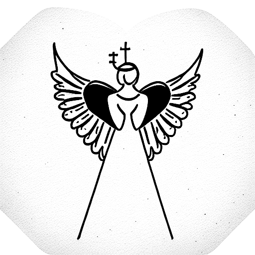Angel tattoo design idea