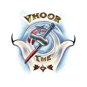 thors hammer  tattoo design idea
