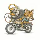 The name of the M20 neighborhood WITH A BOY OF YOU A DIBERMAN ON A LEASH WITH SOME BARS  tattoo design idea