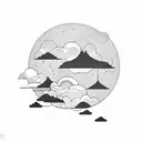 japanese clouds tattoo design idea