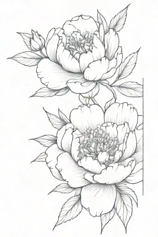 peonies tattoo sketch style tattoo tattoo design idea