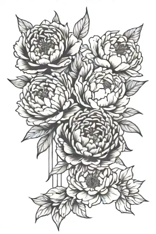 peonies tattoo sketch style tattoo tattoo design idea