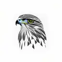 Hawk tattoo design idea