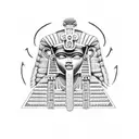 cute toutankhamon tattoo design idea