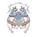 cute toutankhamon tattoo design idea