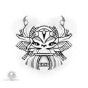 cute toutankhamon tattoo design idea