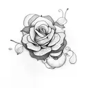 pumpkin and flowers tattoo design idea