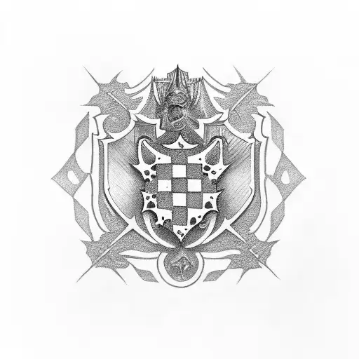  croatian crest tattoo design idea