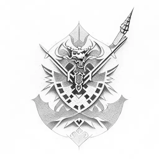 first croatian crest tattoo design idea
