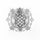  croatian crest tattoo design idea