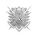  croatian crest tattoo design idea