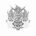  croatian crest tattoo design idea