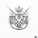  croatian crest tattoo design idea