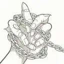 Chain wrapped around Ichigo's hand in Dangai mode  tattoo design idea