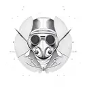 A Plague Doctor wearing Pit viper sunglasses, giving a modern twist to the historical figure and showcasing the client's unique interests tattoo design idea